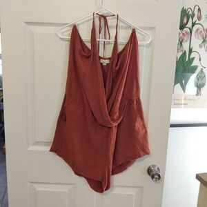 Ann Taylor LOFT backless halter romper